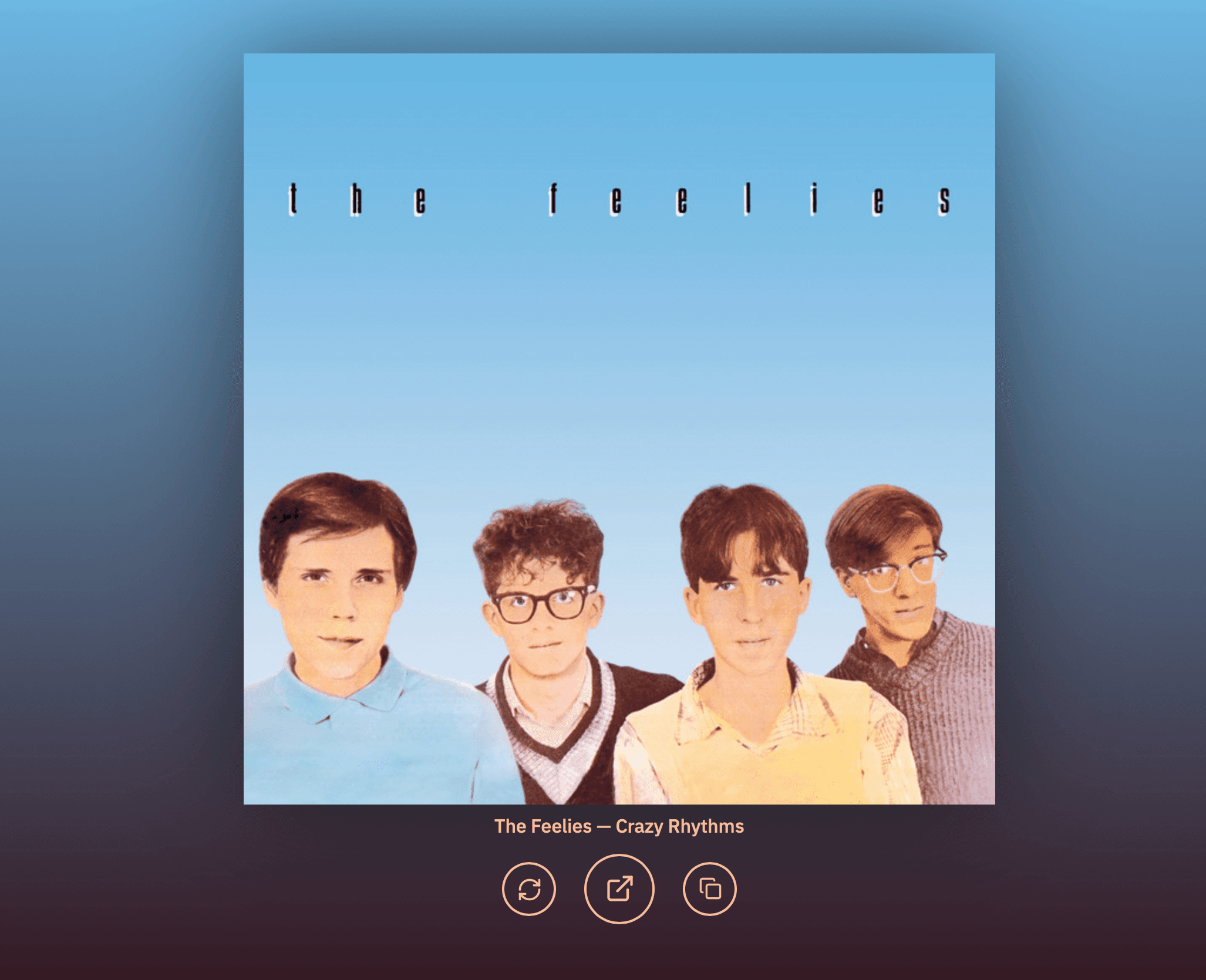 Play an album now screen