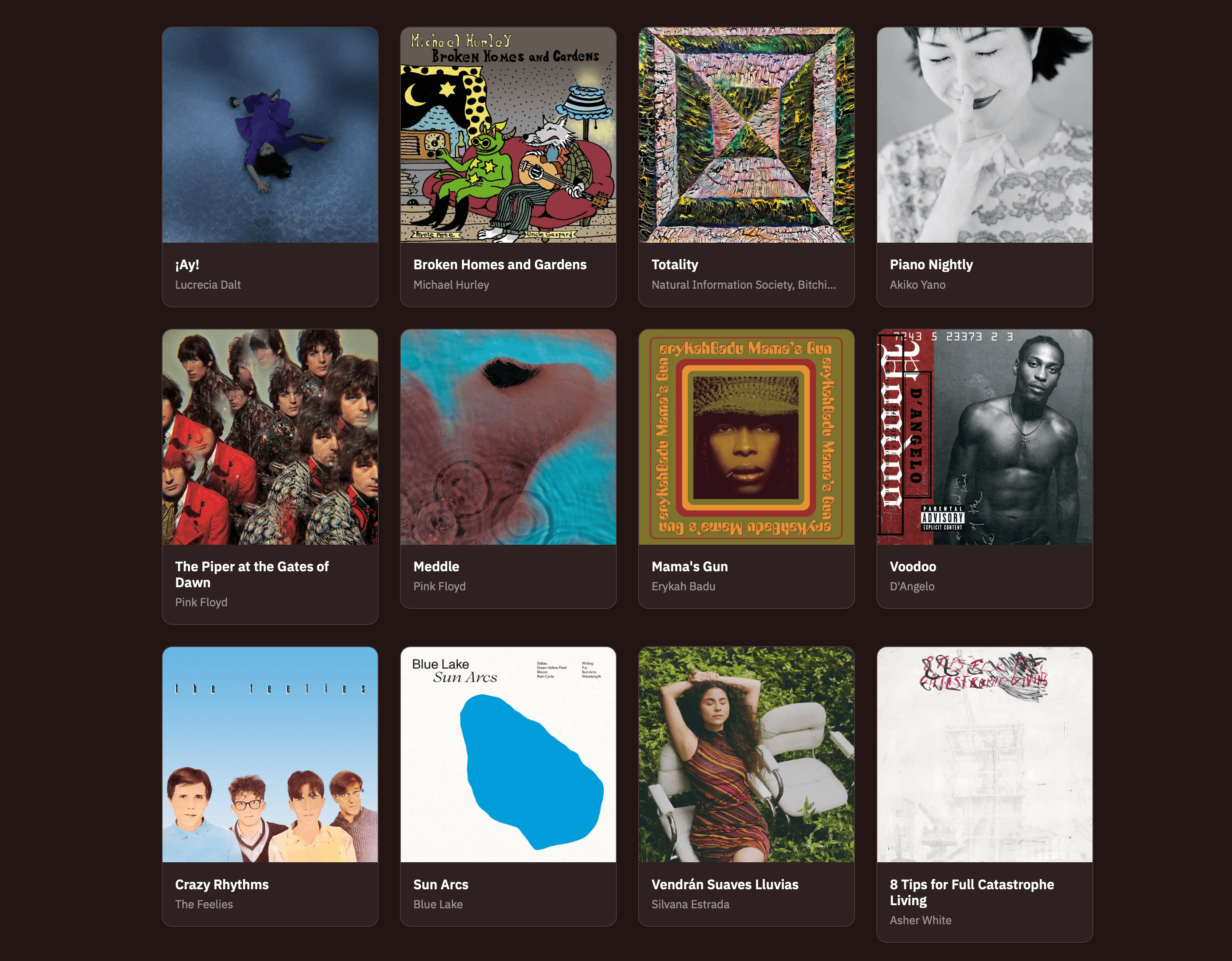 Screenshot of adding an album to a stack