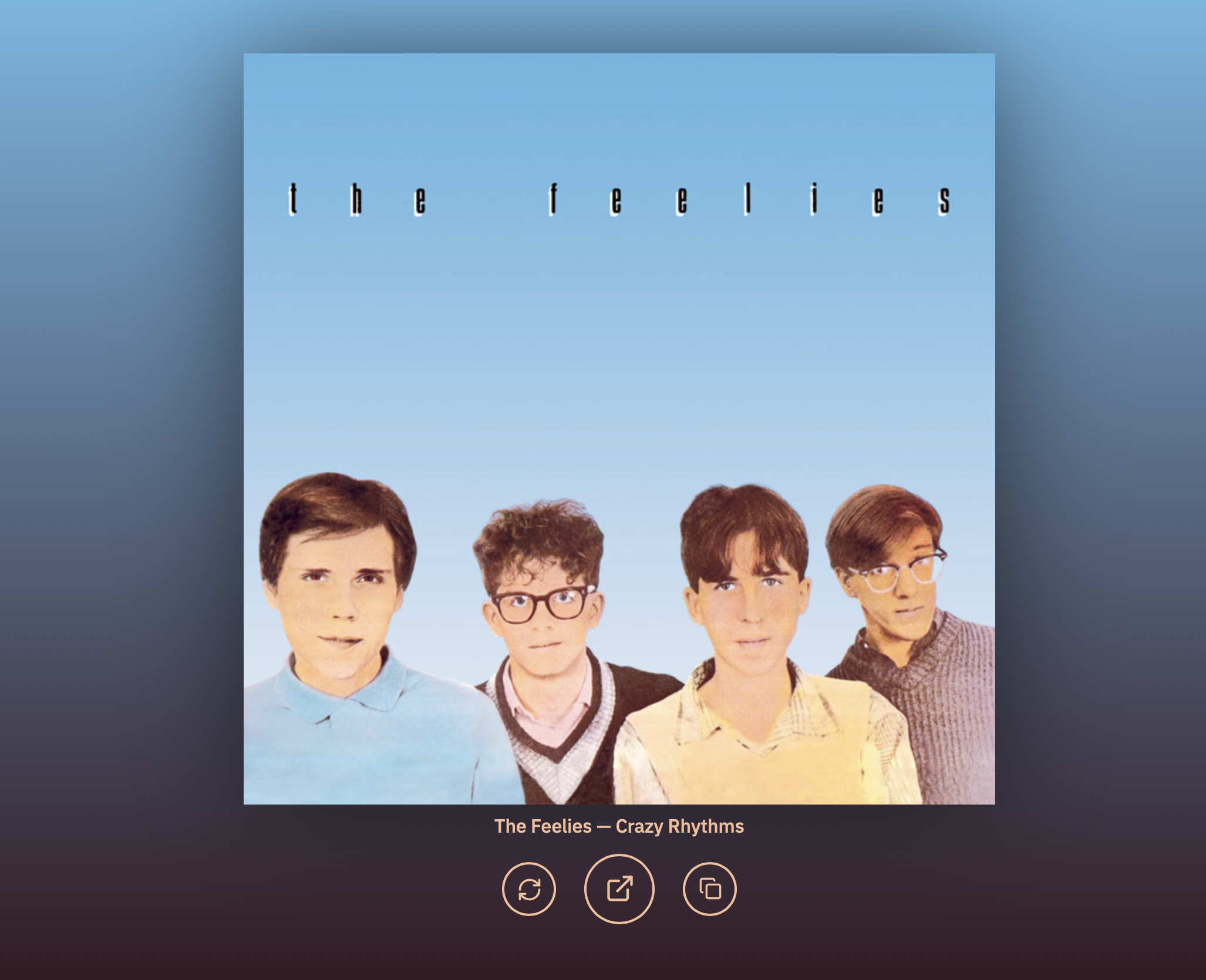 Play an album now screen